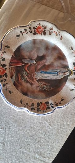 Our Lady Of Lourdes  Plate Wall  Plaque