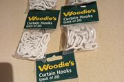 Curtain Hooks X 6 Packs - 20 in Each Pack.   B.N.W.T.
