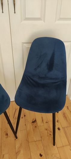 Blue dining chairs
