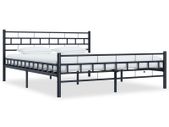 Bed Frame Black Steel 200x200 cm