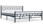 Bed Frame Black Steel 200x200 cm