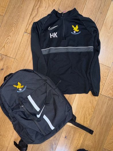 Belvedere FC Nike training top and school bag