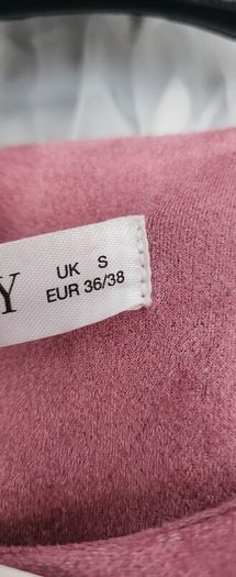 Lovely Faux Suede pink Jacket from Dunnes. Size Sml.