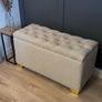 Boucle storage otoman Pouffe Cream Image 8