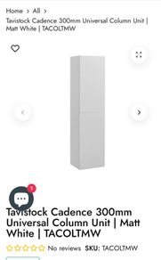 Tavistock Cadence White 2-Column Tallboy Storage Unit