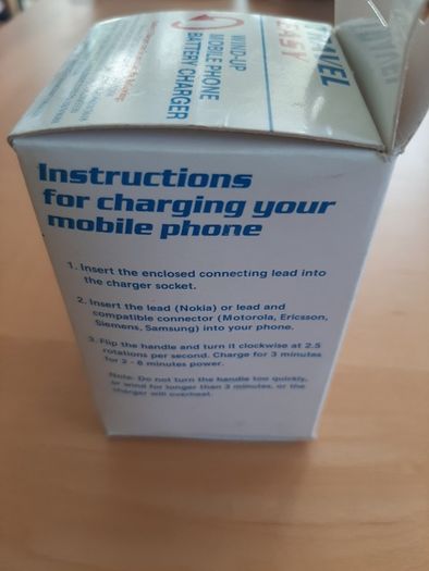 Wind-up mobile charger