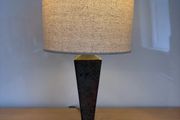 Antique Arts and Crafts Talbot hammered pewter table lamp c1930