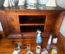 Solid wood console