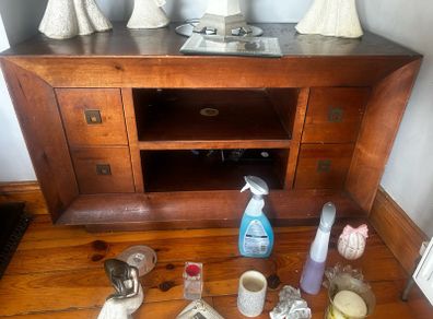 Solid wood console