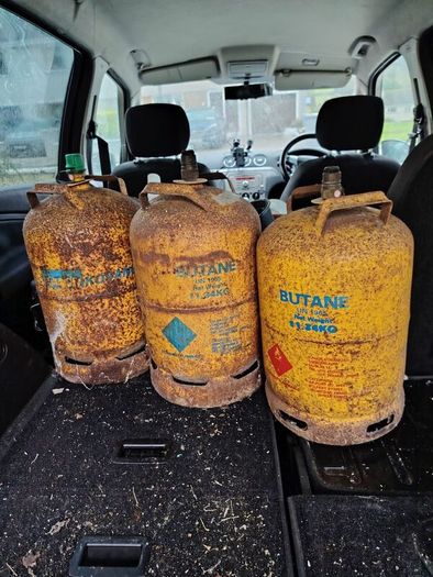 5 Gas bottles for sale