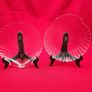 Vintage Arcoroc France Coquillage Clam Shell Clear 20cm Glass Dessert or Salad Plates Image 6