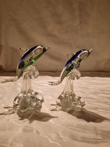Two Murano Glass Dolphins