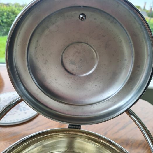 Vintage Chromium on Solid Brass Ice Bucket