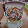Colourful Vintage Chinoiserie Planter. Jardiniere. Image 2