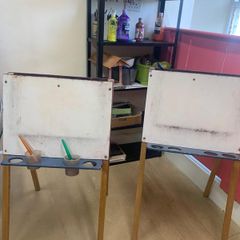 2 Childrens Double Sided Art Easels