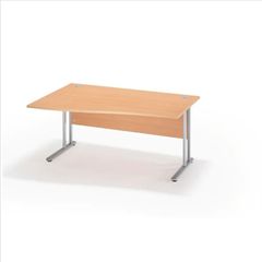 office desk with wavy top 1600/1000/800mm