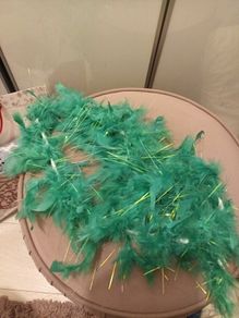 st patricks day Green feather boa