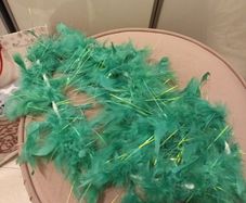 st patricks day Green feather boa