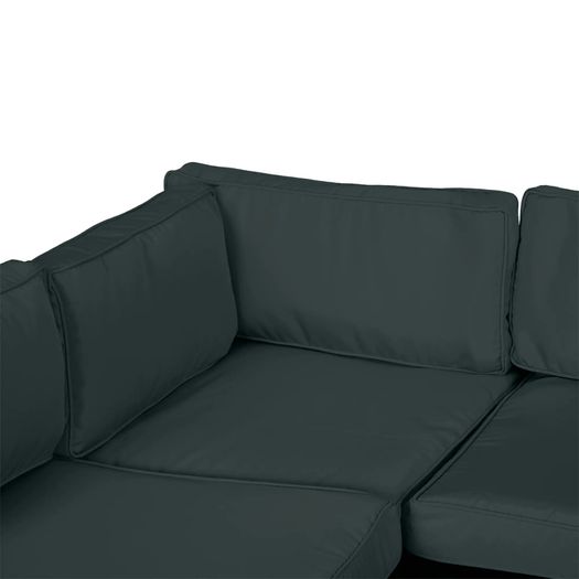 Garden Rattan Sofa Cushion Polyester Cover Replacement Outdoor- No Cushion Included, Dark Grey