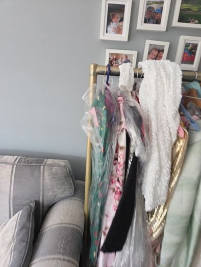 gold clothes rail