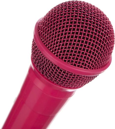 Karaoke Microphone Wired Unidirectional Dynamic Microphone with Three Metre Cord - Pink