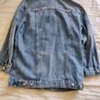 Unisex denim cotton distressed jacket in very good condition see last three photos for exact measurements FREE STANDARD POSTAGE INCLUDED Image 4