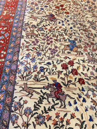 Magnificent Large Vintage Iranian Kashmar Rug