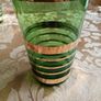 Bohemian Green and Gold Jug & Glasses set Image 3