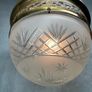 FLASH SALE ! Was 395 Now 320 ! Art Nouveau Brass & Cut Glass Pendant Light Image 7