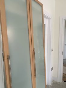 Wardrobe requires assembly, doors, shelves and backing.