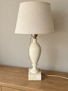 Vintage Alabaster Stone Table Lamp
