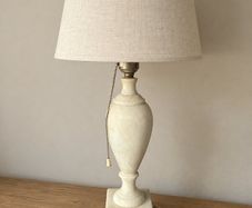 Vintage Alabaster Stone Table Lamp