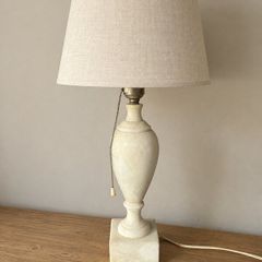 Vintage Alabaster Stone Table Lamp