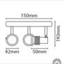 GU10 spotlight x3 fitting Image 3