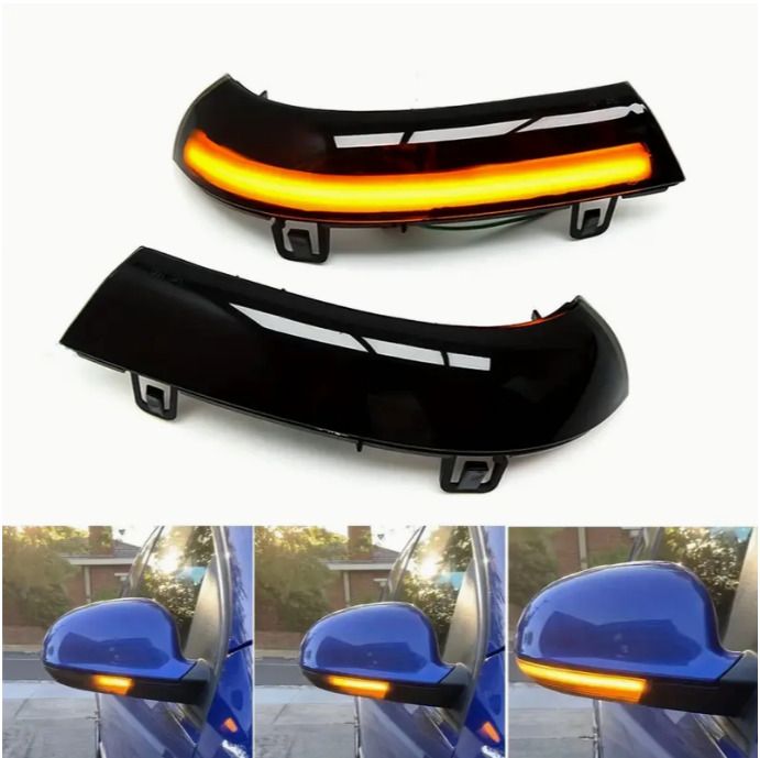 2pcs Sequential LED Side Mirror Indicator Turn Signal Light Dynamic Blinker for VW Golf