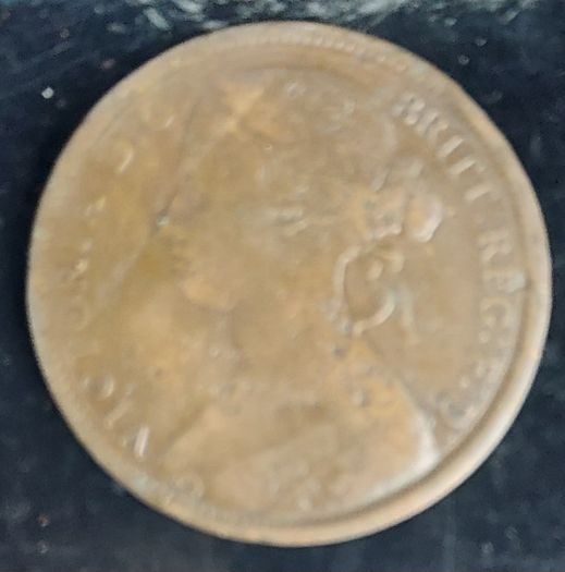 England  1862  Victoria One Penny Coin E.F condition