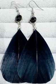 Black Feather Earrings