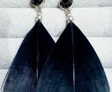 Black Feather Earrings