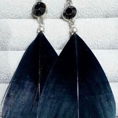 Black Feather Earrings