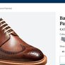 Mens Barker Bailer Ebony Hand Painted Brown Leather Shoes Size 10/44 Image 5