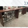 5 X Walnut 1.8M Wide Canteen High Tables Image 4