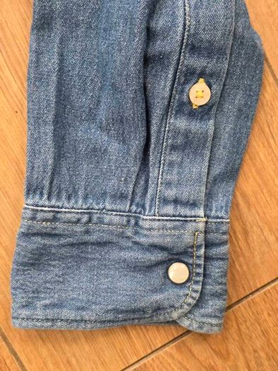 Lee Denim Shirt Pearl Snap Mens Small