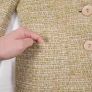 Wallis Beige Light Green Textured Tweed Two-Button Tailored Blazer Jacket 10-12UK/38-40EU Image 6