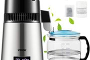 4L Water Distiller 1L/H Distilled Water Maker Timing &amp; Temp Display Silver