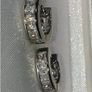 Pristine Vintage Reversible Silver Huggies Image 5