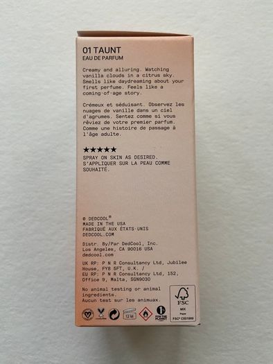 DedCool fragrance 01 Taunt edp  50 ml