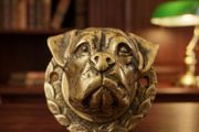 Vintage Solid Brass Bulldog Door Knocker