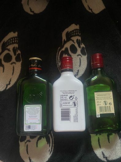 Jameson Whiskey jagermeister Malibu empty bottles 200ml
