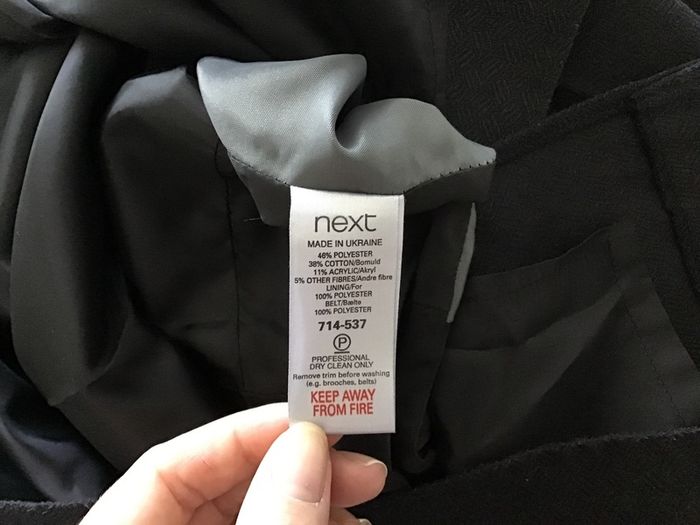 black work wear dress from Next
