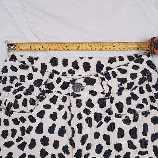 Lucy & Yak Cream Black Abstract Print Dana Mom Jeans W24R/6UK/34EU
